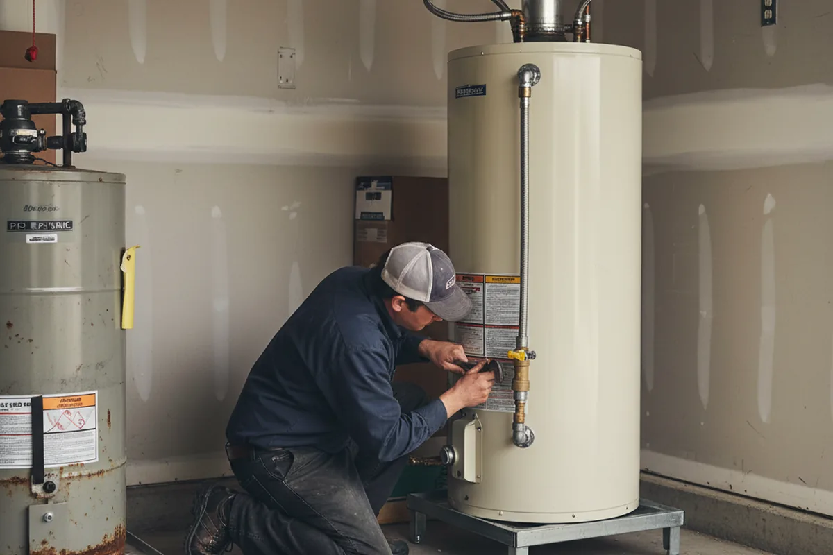 Water heater and shutoff valve replacement in Brookside