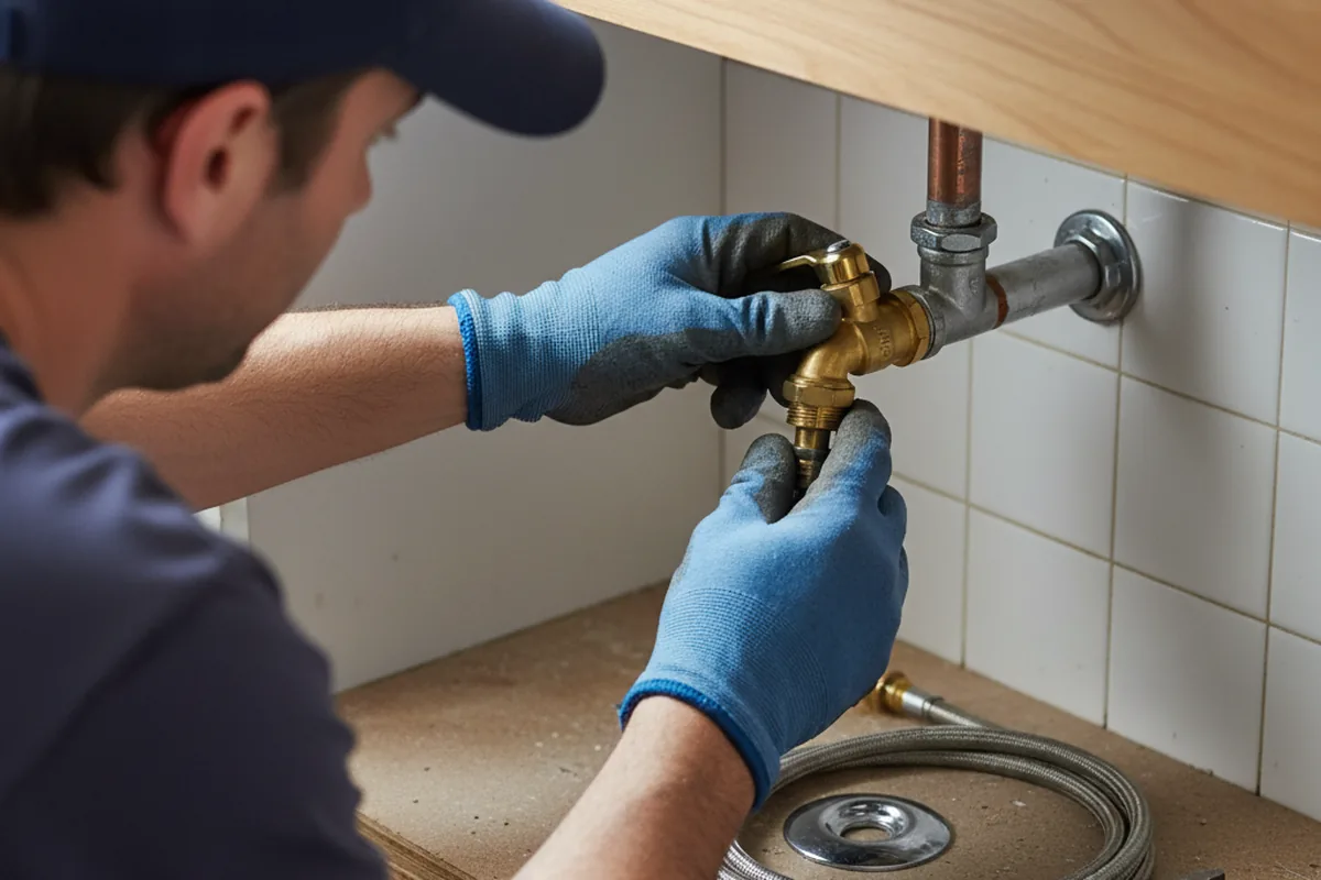 Shutoff valve and fitting work during Emergency Plumbing in Brookside